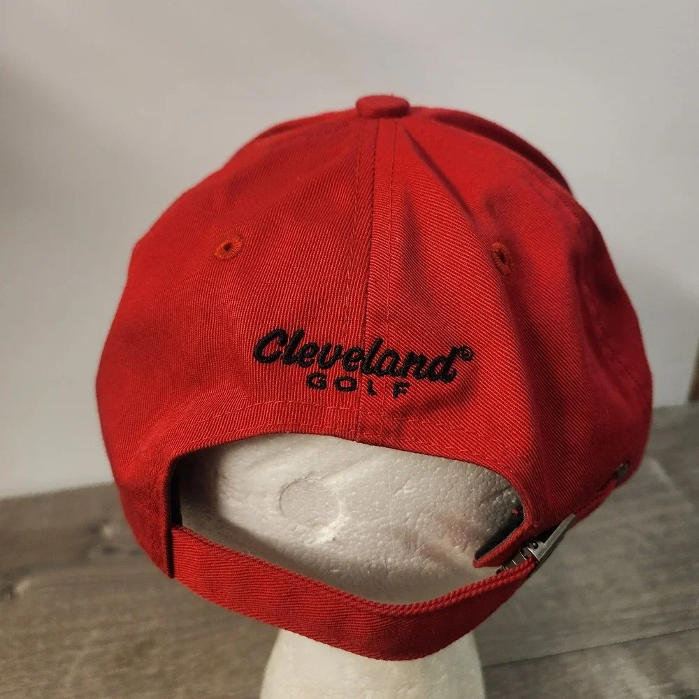Cleveland Golf Red Strapback Adjustable Baseball Hat Cap One‎ Size Fits All